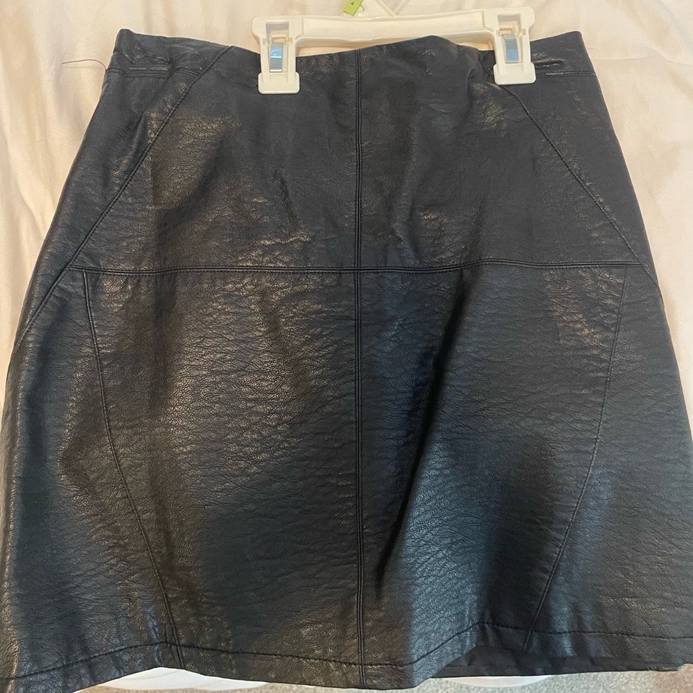 Black leather skirt, worn handful of times